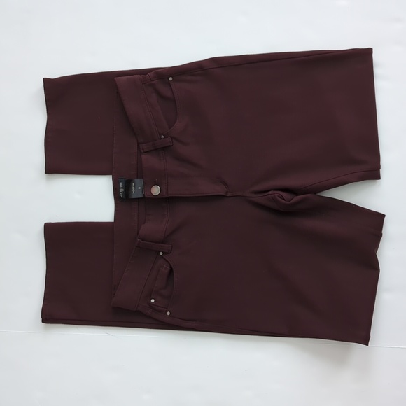 Ann Taylor Modern Fit Seasonless Stretch Trouser Pant Maroon size 8 - Picture 2 of 9